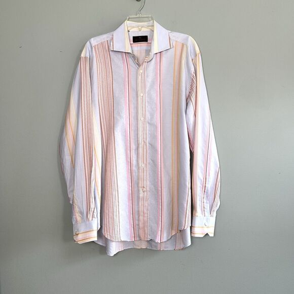 Etro Other - Etro Shirt Mens Size 43 Striped Button Up Cotton Quiet Luxury Made in Italy